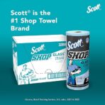 Scott® Shop Towels Glass™ (32896), Blue Shop Towels for Glass, Mirrors and Chrome, 8.6"x11" sheets (90 Towels/Roll, 12 Rolls/Case, 1,080 Towels/Case)