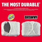 Brawny Tear-A-Square 3-Ply Paper Towels, 6 Double Rolls = 12 Regular Rolls, Strong, Absorbent, and Durable with 3 Sheet Sizes (Quarter, Half, Full) - Image 4