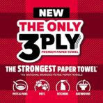 Brawny Tear-A-Square 3-Ply Paper Towels, 6 Double Rolls = 12 Regular Rolls, Strong, Absorbent, and Durable with 3 Sheet Sizes (Quarter, Half, Full) - Image 5