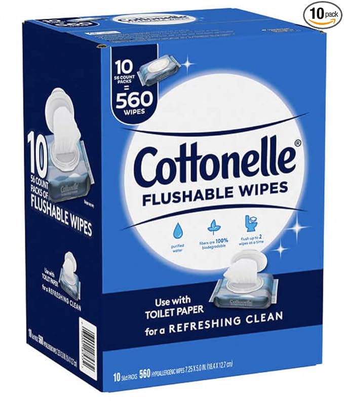 Cottonelle Fresh Care Flushable Cleansing Cloth, 560 Count