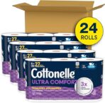 Cottonelle Ultra Comfort Toilet Paper with Cushiony CleaningRipples Texture, Strong Bath Tissue, 24 Family Mega Rolls = 108 Regular Rolls (4 Packs of 6) - Image 2