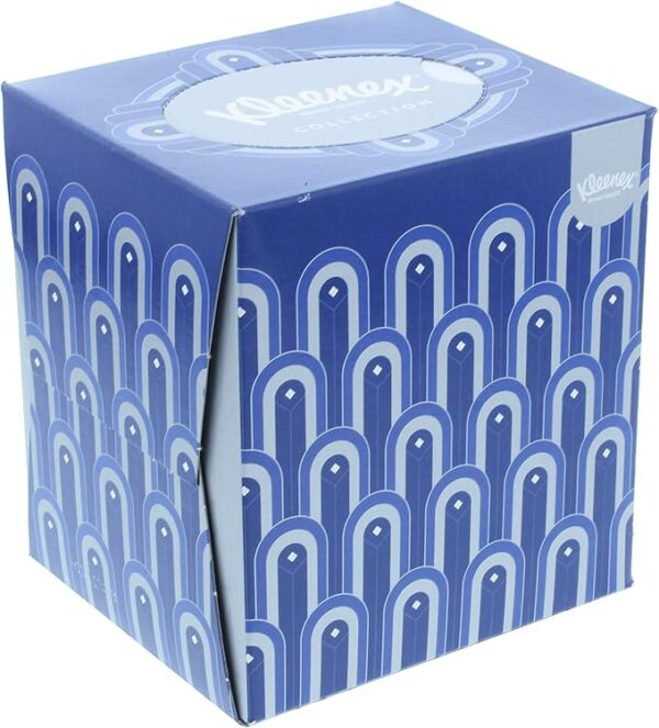 Kleenex Cube Tissues, Ultra Soft Facial Tissues 3-Ply, Assorted Designs And Colors, 3 Boxes 56 Tissues Per Box, 168 Tissues Total