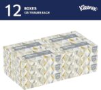 Kleenex Professional Facial Tissue, Bulk (3079), 2-Ply, White, Flat Boxed Format, Designed for Business, Convenience Size (125 TissuesBox, 12 Boxes, 1,500 SheetsCase)