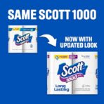 Scott 1000 Sheets Per Roll Toilet Paper, 4 Rolls, Bath Tissue - Image 3