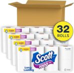 Scott 1000 Toilet Paper, 32 Rolls, Septic-Safe, 1-Ply Toilet Tissue (5)